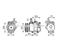 Компрессор, кондиционер AVA QUALITY COOLING HYK318 HYK318 AVA QUALITY COOLING - купить в магазине запчастей по Украине