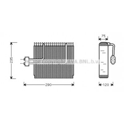 Испаритель, кондиционер HYV002 AVA QUALITY COOLING - купить в магазине запчастей по Украине