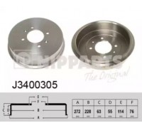 Тормозной барабан NIPPARTS J3400305 J3400305 NIPPARTS - купить в магазине запчастей по Украине