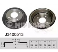 Тормозной барабан NIPPARTS J3400513 J3400513 NIPPARTS - купить в магазине запчастей по Украине