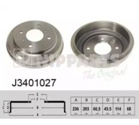 Тормозной барабан NIPPARTS J3401027 J3401027 NIPPARTS - купить в магазине запчастей по Украине
