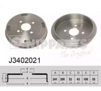 Тормозной барабан NIPPARTS J3402021 J3402021 NIPPARTS - купить в магазине запчастей по Украине