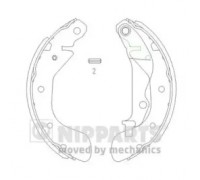 Комплект тормозных колодок NIPPARTS J3500907 J3500907 NIPPARTS - купить в магазине запчастей по Украине