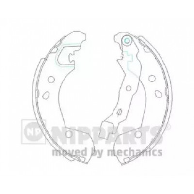 Комплект тормозных колодок J3501055 NIPPARTS - купить в магазине запчастей по Украине