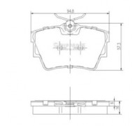 Комплект тормозных колодок, дисковый тормоз NIPPARTS J3611047 J3611047 NIPPARTS - купить в магазине запчастей по Украине