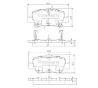 Комплект тормозных колодок, дисковый тормоз NIPPARTS J3612033 J3612033 NIPPARTS - купить в магазине запчастей по Украине
