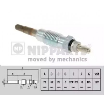 Свеча накаливания J5710400 NIPPARTS - купить в магазине запчастей по Украине