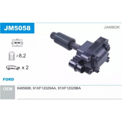 Катушка зажигания JM5058 JANMOR - купить в магазине запчастей по Украине