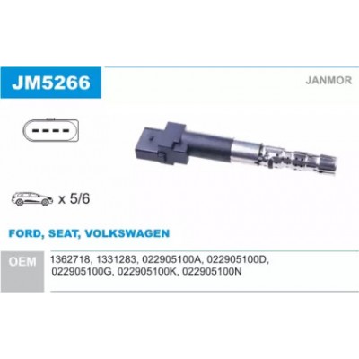 Катушка зажигания JM5266 JANMOR - купить в магазине запчастей по Украине