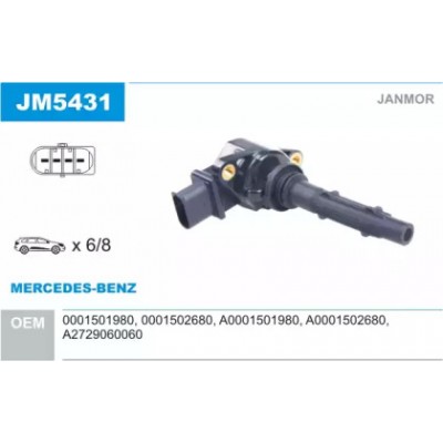 Катушка зажигания JM5431 JANMOR - купить в магазине запчастей по Украине