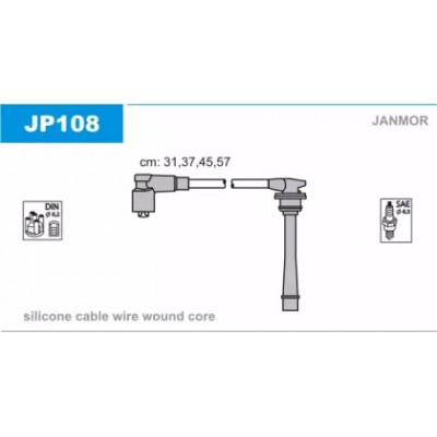 Комплект проводов зажигания JP108 JANMOR - купить в магазине запчастей по Украине
