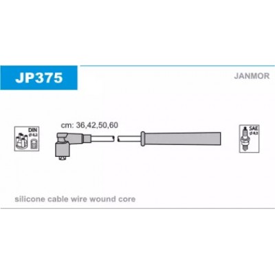 Комплект проводов зажигания JP375 JANMOR - купить в магазине запчастей по Украине