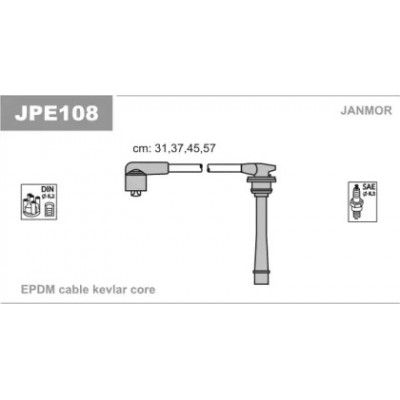 Комплект проводов зажигания JPE108 JANMOR - купить в магазине запчастей по Украине