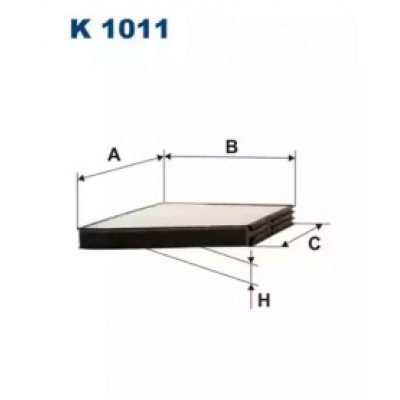 Фильтр, воздух во внутренном пространстве K1011 FILTRON - купить в магазине запчастей по Украине