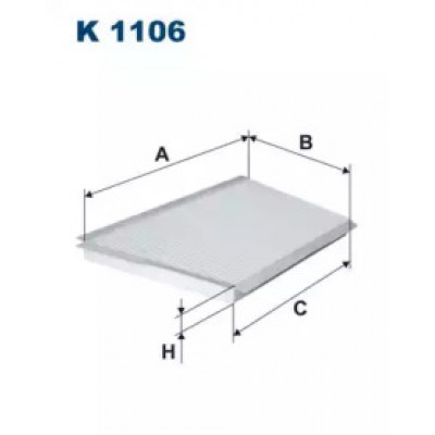 Фильтр, воздух во внутренном пространстве K1106 FILTRON - купить в магазине запчастей по Украине