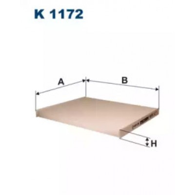 Фильтр, воздух во внутренном пространстве K1172 FILTRON - купить в магазине запчастей по Украине