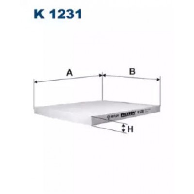 Фильтр, воздух во внутренном пространстве K1231 FILTRON - купить в магазине запчастей по Украине