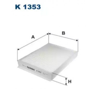 Фильтр, воздух во внутренном пространстве K1353 FILTRON - купить в магазине запчастей по Украине