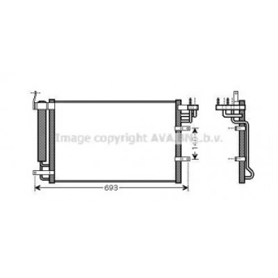 Конденсатор, кондиционер KA5093D AVA QUALITY COOLING - купить в магазине запчастей по Украине