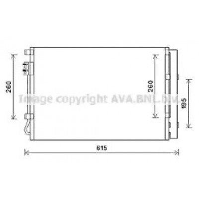 Конденсатор, кондиционер KA5207D AVA QUALITY COOLING - купить в магазине запчастей по Украине