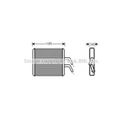 Теплообменник, отопление салона KA6044 AVA QUALITY COOLING - купить в магазине запчастей по Украине