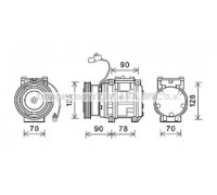 Компрессор, кондиционер AVA QUALITY COOLING KAAK178 KAAK178 AVA QUALITY COOLING - купить в магазине запчастей по Украине