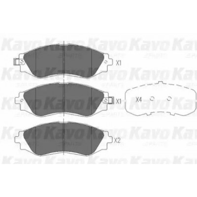 Комплект тормозных колодок, дисковый тормоз KBP1001 KAVO PARTS - купить в магазине запчастей по Украине