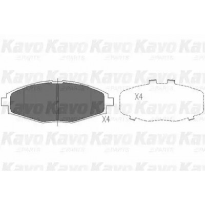 Комплект тормозных колодок, дисковый тормоз KBP1002 KAVO PARTS - купить в магазине запчастей по Украине