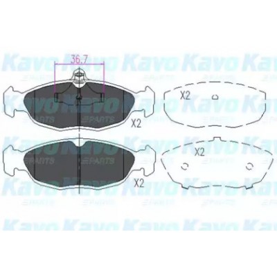 Комплект тормозных колодок, дисковый тормоз KBP1005 KAVO PARTS - купить в магазине запчастей по Украине