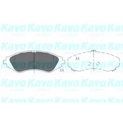 Комплект тормозных колодок, дисковый тормоз KBP1008 KAVO PARTS - купити в магазині запчастин по Україні