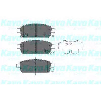 Комплект тормозных колодок, дисковый тормоз KBP1013 KAVO PARTS - купити в магазині запчастин по Україні