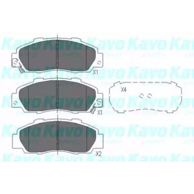 Комплект тормозных колодок, дисковый тормоз KBP2002 KAVO PARTS - купить в магазине запчастей по Украине