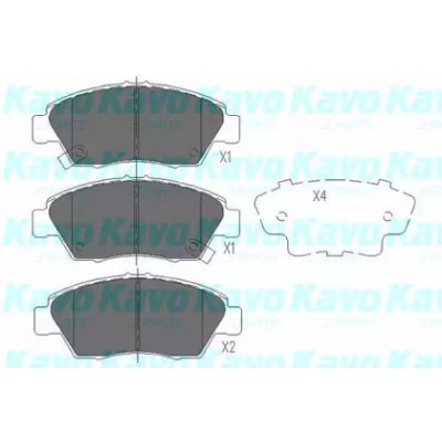 Комплект тормозных колодок, дисковый тормоз KBP2003 KAVO PARTS - купить в магазине запчастей по Украине