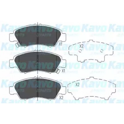 Комплект тормозных колодок, дисковый тормоз KBP2004 KAVO PARTS - купить в магазине запчастей по Украине