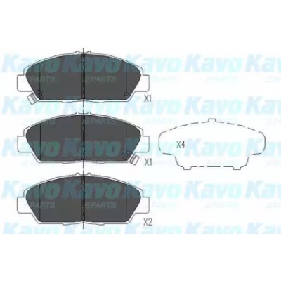 Комплект тормозных колодок, дисковый тормоз KBP2005 KAVO PARTS - купить в магазине запчастей по Украине
