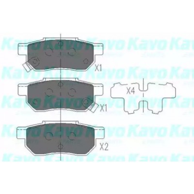 Комплект тормозных колодок, дисковый тормоз KBP2007 KAVO PARTS - купити в магазині запчастин по Україні