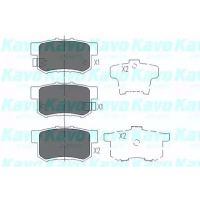 Комплект тормозных колодок, дисковый тормоз KBP2008 KAVO PARTS - купить в магазине запчастей по Украине
