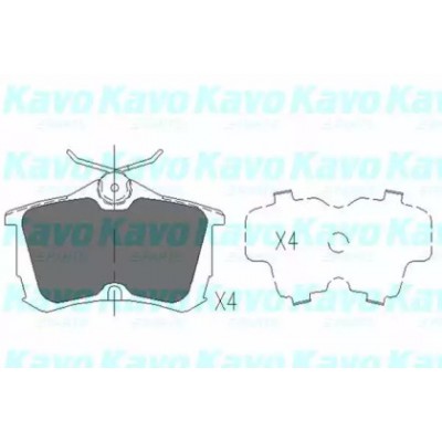 Комплект тормозных колодок, дисковый тормоз KBP2011 KAVO PARTS - купити в магазині запчастин по Україні