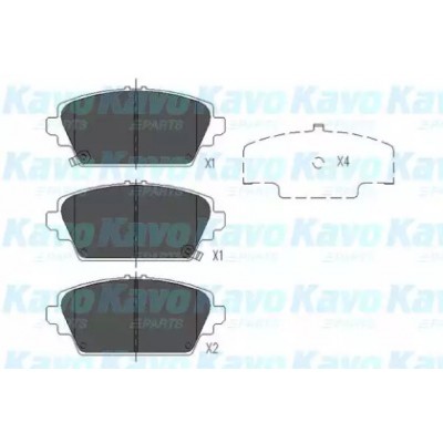 Комплект тормозных колодок, дисковый тормоз KBP2012 KAVO PARTS - купити в магазині запчастин по Україні