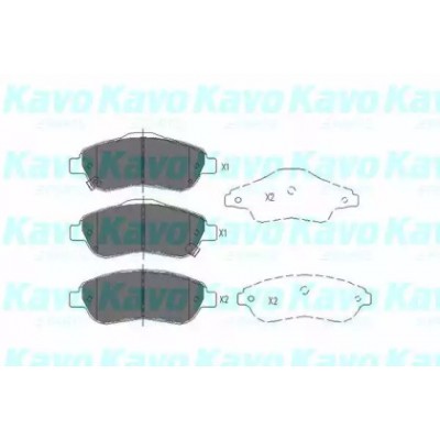 Комплект тормозных колодок, дисковый тормоз KBP2041 KAVO PARTS - купить в магазине запчастей по Украине