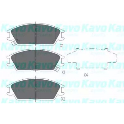 Комплект тормозных колодок, дисковый тормоз KBP3001 KAVO PARTS - купить в магазине запчастей по Украине