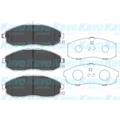 Комплект тормозных колодок, дисковый тормоз KBP3003 KAVO PARTS - купити в магазині запчастин по Україні