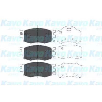Комплект тормозных колодок, дисковый тормоз KBP3022 KAVO PARTS - купить в магазине запчастей по Украине