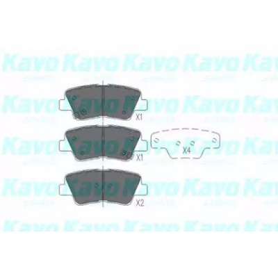 Комплект тормозных колодок, дисковый тормоз KBP3025 KAVO PARTS - купить в магазине запчастей по Украине
