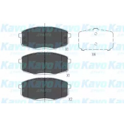 Комплект тормозных колодок, дисковый тормоз KBP3036 KAVO PARTS - купить в магазине запчастей по Украине