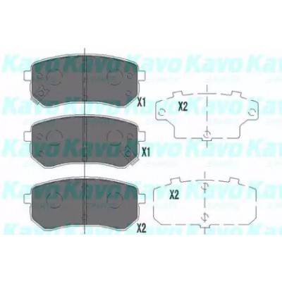Комплект тормозных колодок, дисковый тормоз KBP4005 KAVO PARTS - купить в магазине запчастей по Украине