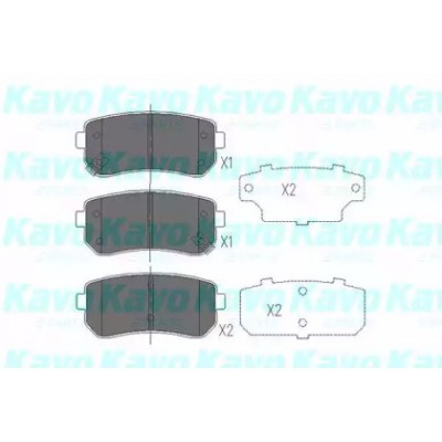 Комплект тормозных колодок, дисковый тормоз KBP4007 KAVO PARTS - купить в магазине запчастей по Украине