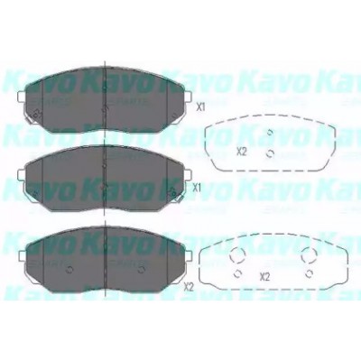 Комплект тормозных колодок, дисковый тормоз KBP4014 KAVO PARTS - купить в магазине запчастей по Украине