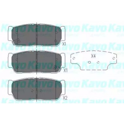 Комплект тормозных колодок, дисковый тормоз KBP4017 KAVO PARTS - купить в магазине запчастей по Украине
