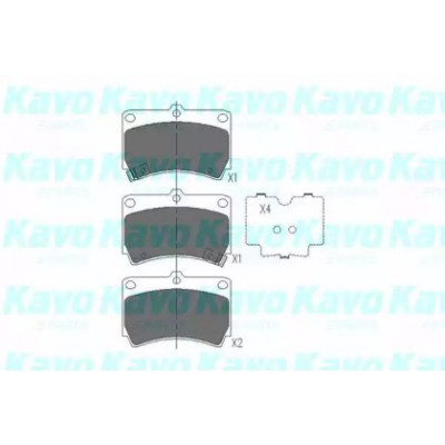 Комплект тормозных колодок, дисковый тормоз KBP4501 KAVO PARTS - купить в магазине запчастей по Украине